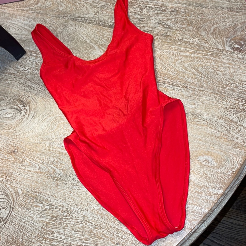 Iconic swimsuit vintage red one piece small
